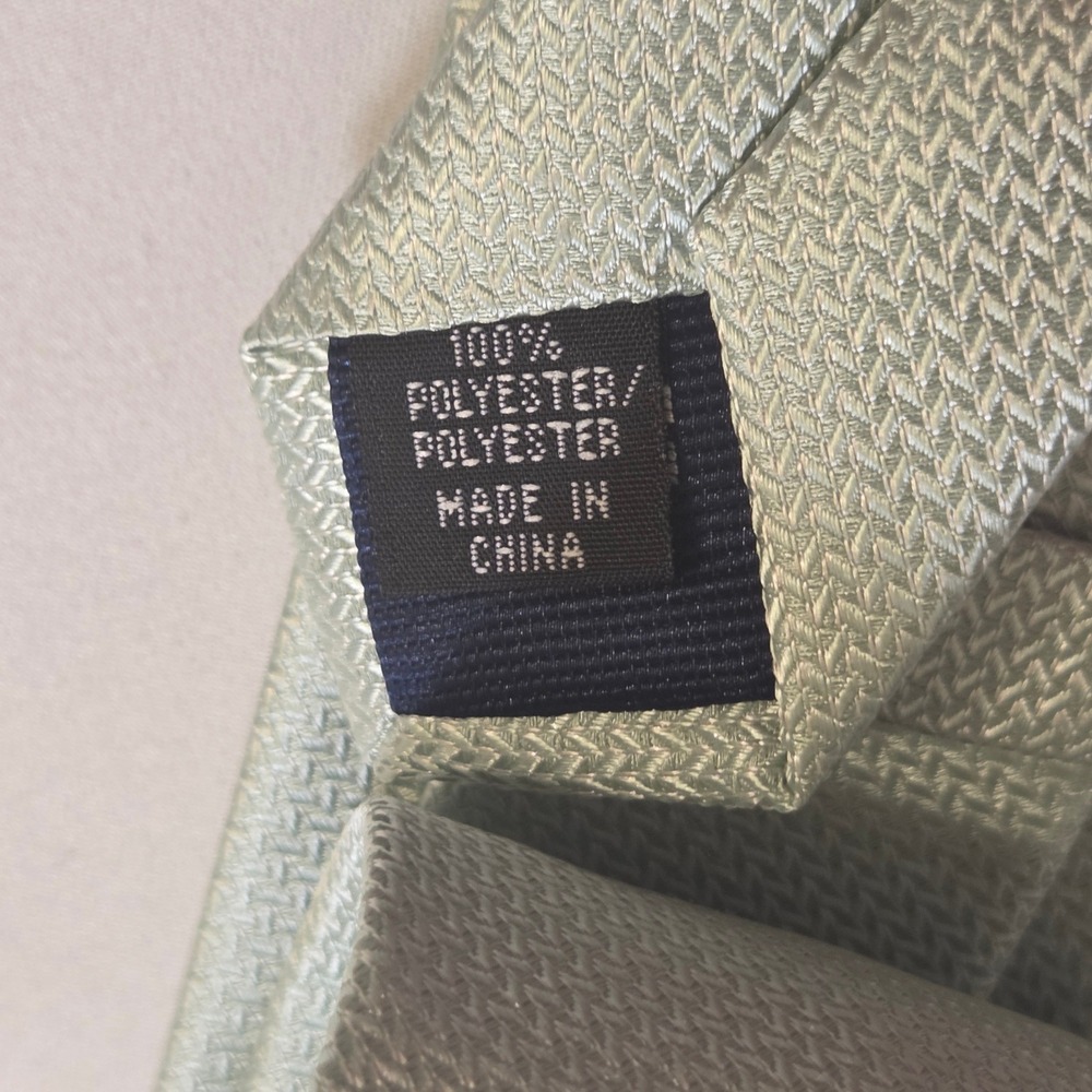 Michael Kors Mens Sage Green Textured Micro Pattern Formal Necktie Accessory - Picture 7 of 8